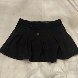 lululemon athletica Black striped tennis running Skirt 2249